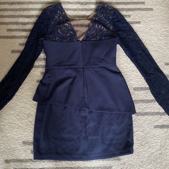 BCBG MaxAzria Navy Lace Kerrianne Dress - Picture 2 of 5